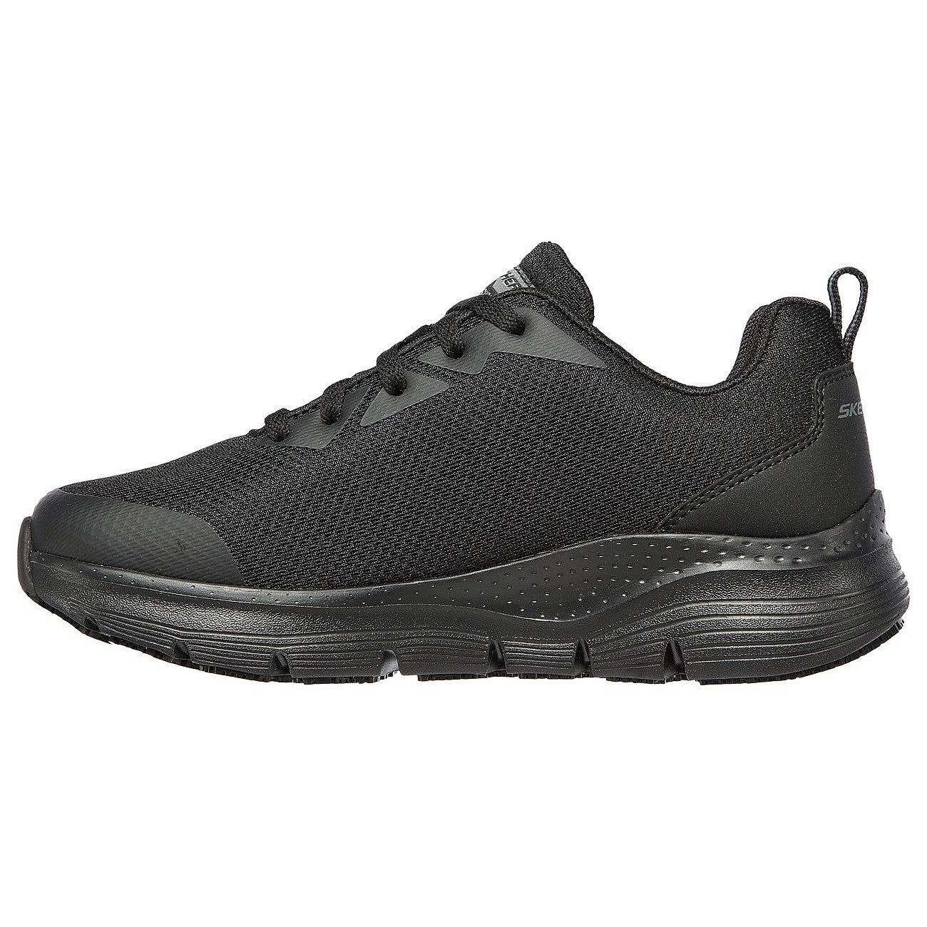 Black - Side - Skechers Womens-Ladies Arch Fit Safety Shoes