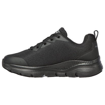 Black - Side - Skechers Womens-Ladies Arch Fit Safety Shoes