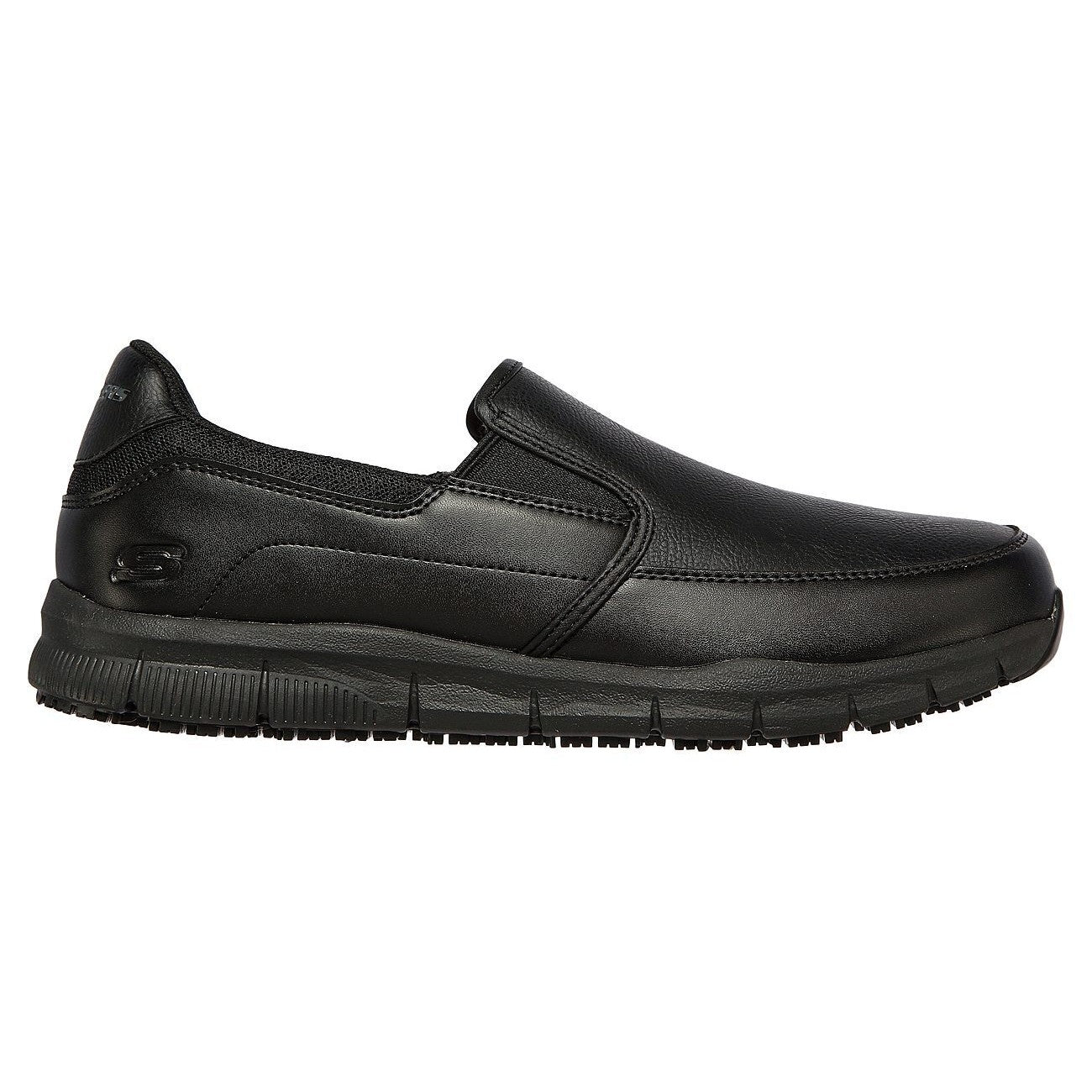 Black - Back - Skechers Mens Nampa Groton Occupational Shoes