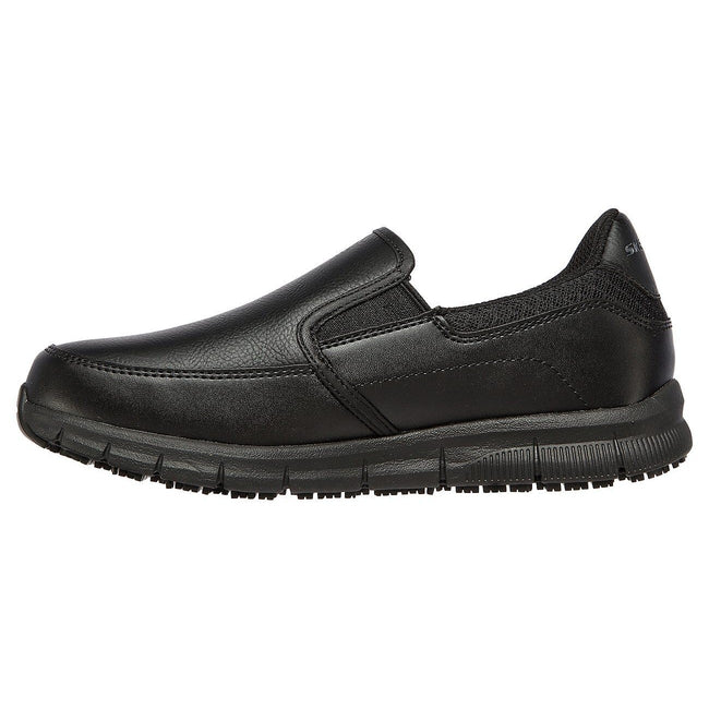 Black - Side - Skechers Womens-Ladies Nampa Annod Occupational Shoes