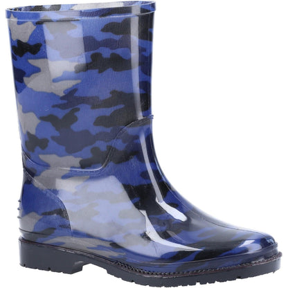 Navy - Front - Cotswold Childrens-Kids PVC Wellington Boots