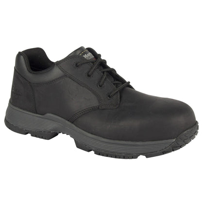 Black - Front - Dr Martens Womens-Ladies Linnet Leather Safety Boots
