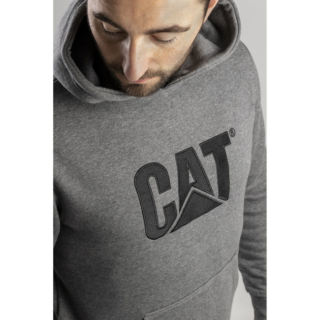 Heather Grey - Pack Shot - Caterpillar Trademark CW10646 Hooded Sweatshirt - Mens Sweatshirts