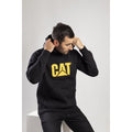 BLACK - Back - Caterpillar Trademark CW10646 Hooded Sweatshirt - Mens Sweatshirts