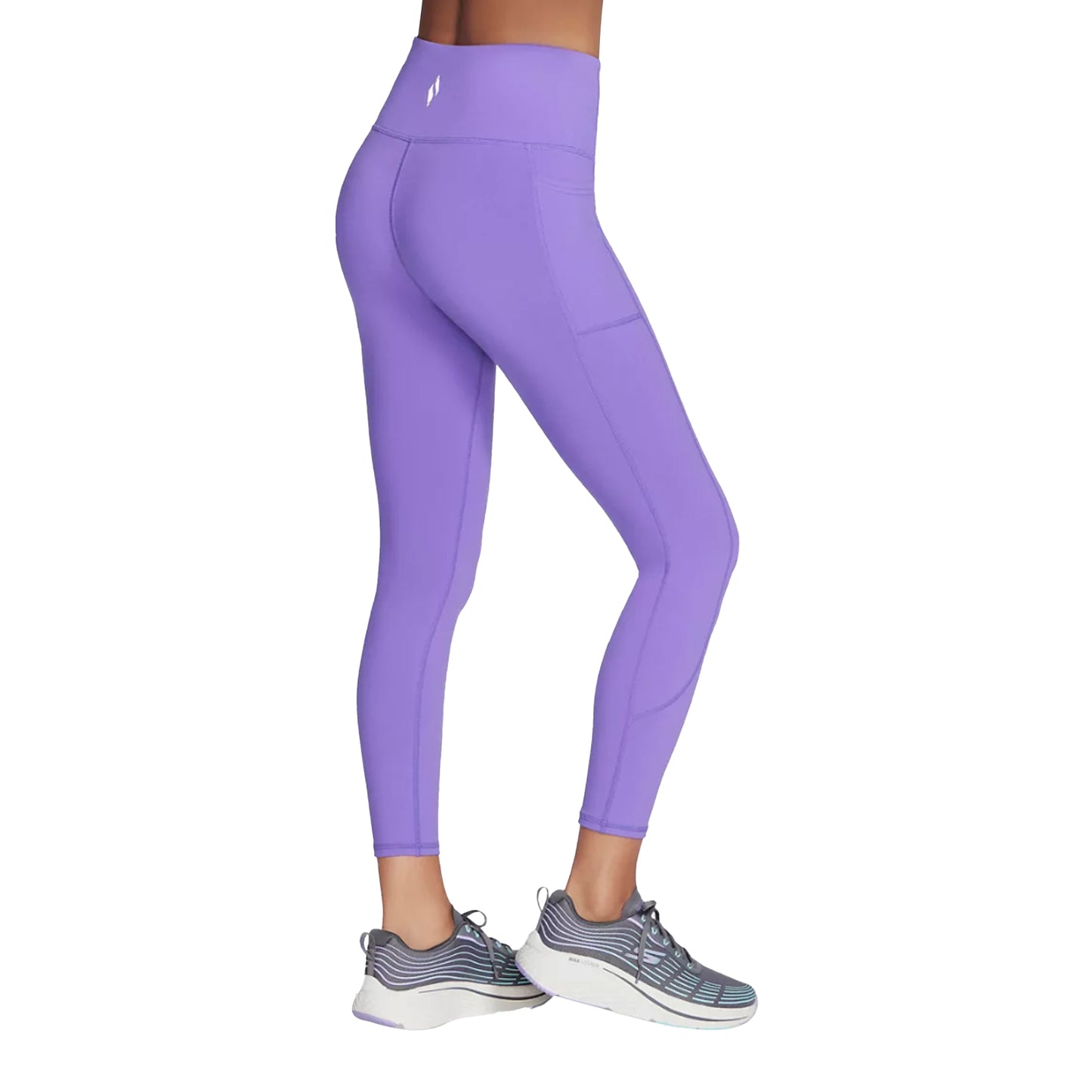 Neon Pink-Purple - Back - Skechers Womens-Ladies Gowalk High Waist 3-4 Leggings