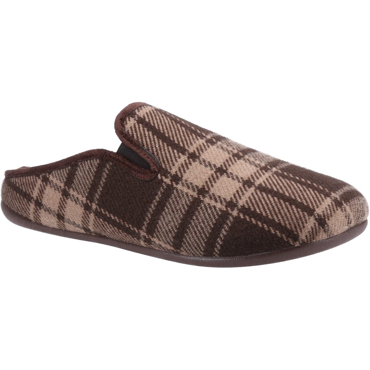 Brown - Front - Cotswold Mens Syde Slippers