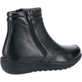 Black - Side - Fleet & Foster Womens-Ladies Morocco Twin Zip Leather Ankle Boots