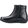 Black - Lifestyle - Fleet & Foster Womens-Ladies Morocco Twin Zip Leather Ankle Boots