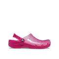 Candy Pink - Back - Crocs Womens-Ladies Transparent Clogs