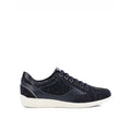 Navy-Blue - Back - Geox Womens-Ladies Myria Leather Trainers