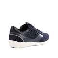 Navy-Blue - Side - Geox Womens-Ladies Myria Leather Trainers