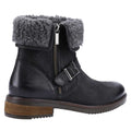Black - Side - Hush Puppies Womens-Ladies Tyler Leather Ankle Boots