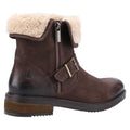 Brown - Side - Hush Puppies Womens-Ladies Tyler Leather Ankle Boots