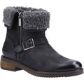 Black - Front - Hush Puppies Womens-Ladies Tyler Leather Ankle Boots