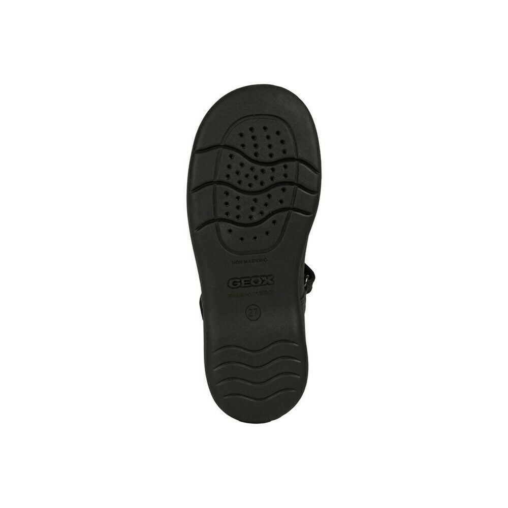 Black - Pack Shot - Geox Girls Naimara Ballerina Leather Mary Janes
