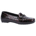 Dark Burgundy - Front - Geox Womens-Ladies Elidia Leather Moccasins