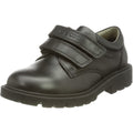 Black - Front - Geox Boys Shaylax Double Row Leather School Shoes