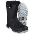 Black - Close up - Amblers Steel FS209 Safety Pull On - Womens Ladies Boots - Riggers Safety