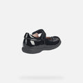 Black - Pack Shot - Geox Girls Naimara Ballerina Patent Leather Mary Janes