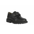 Black - Front - Geox Boys Shaylax Single Strap Leather School Shoes