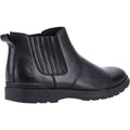 Black - Side - Hush Puppies Mens Gary Leather Chelsea Boots