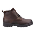 Brown - Back - Cotswold Mens Winson Lace Leather Boots