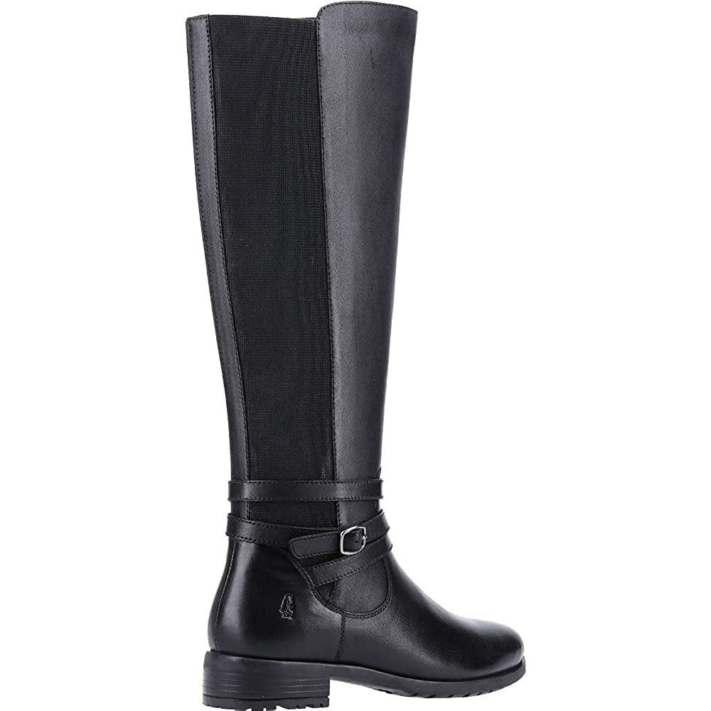 Black - Side - Hush Puppies Womens-Ladies Vanessa Leather Calf Boots