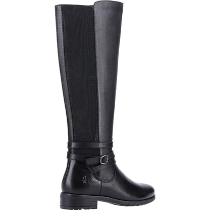 Black - Side - Hush Puppies Womens-Ladies Vanessa Leather Calf Boots
