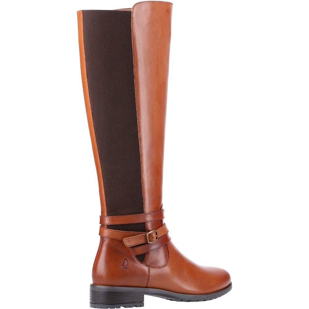Tan - Side - Hush Puppies Womens-Ladies Vanessa Leather Calf Boots