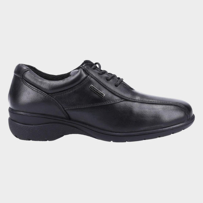 Mod Comfys Womens Touch Fastening Lightweight Leather Shoes With Full  Padded Leather Insole Black