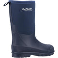 Blue - Side - Cotswold Childrens-Kids Hilly Neoprene Wellington Boots