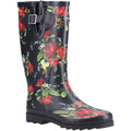 Black-Red - Front - Cotswold Womens-Ladies Blossom Wellington Boots