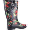 Black-Red - Lifestyle - Cotswold Womens-Ladies Blossom Wellington Boots