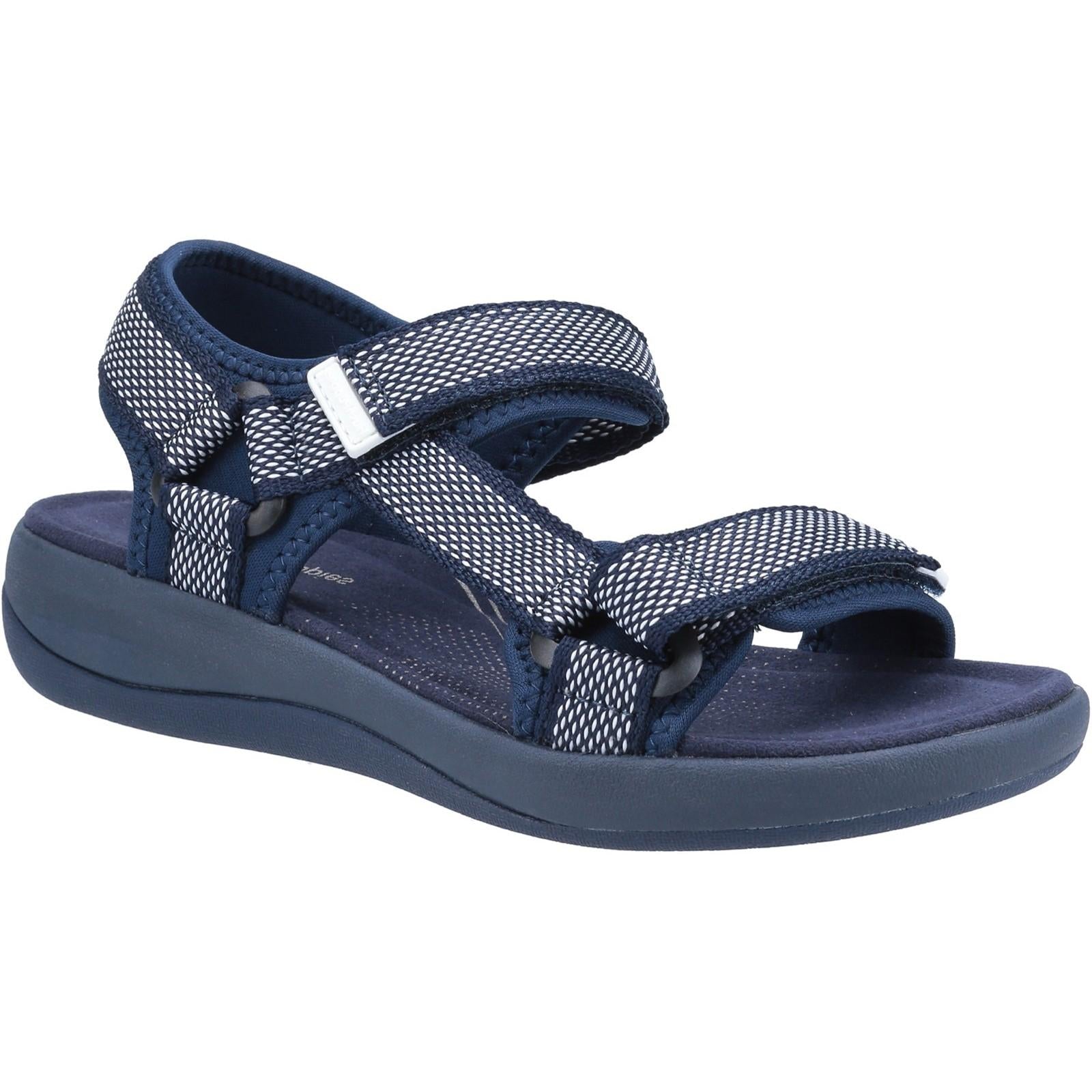 Navy - Front - Hush Puppies Womens-Ladies Sara Quarter Sandals