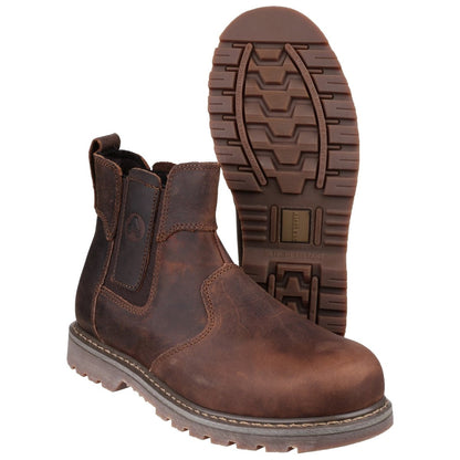 Brown - Side - Amblers Steel FS165 Safety Boot - Womens Ladies Boots - Dealers Safety