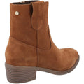 Tan - Side - Hush Puppies Womens-Ladies Iva Suede Ankle Boots