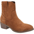 Tan - Front - Hush Puppies Womens-Ladies Iva Suede Ankle Boots