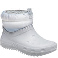 Light Grey-White - Front - Crocs Womens-Ladies Classic Neo Puff Shorty Ankle Boots