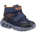 Navy-Black - Front - Skechers Childrens-Kids S Lights Magna-Lights Boots