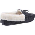 Grey - Side - Cotswold Womens-Ladies Sopworth Moccasin Slippers