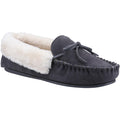 Grey - Front - Cotswold Womens-Ladies Sopworth Moccasin Slippers