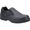Black - Front - Amblers Womens-Ladies AS716C Leather Safety Shoes