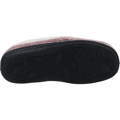 Pink - Side - Fleet & Foster Womens-Ladies Adelaide Memory Foam Slippers