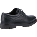 Black - Side - Hush Puppies Mens Parker Leather Oxford Shoes