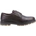 Brown - Back - Hush Puppies Mens Parker Leather Oxford Shoes