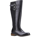 Black - Front - Hush Puppies Womens-Ladies Carla Leather Calf Boots