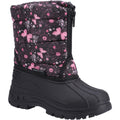 Pink-Black - Front - Cotswold Childrens-Kids Iceberg Butterfly Snow Boots