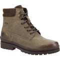 Khaki - Front - Hush Puppies Womens-Ladies Annay Leather Combat Boots