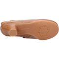 Tan - Pack Shot - Hush Puppies Womens-Ladies Vivianna Leather Heeled Ankle Boots