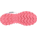 Navy-Pink-White - Close up - Skechers Girls Fuse Tread Setter Leather Trainers